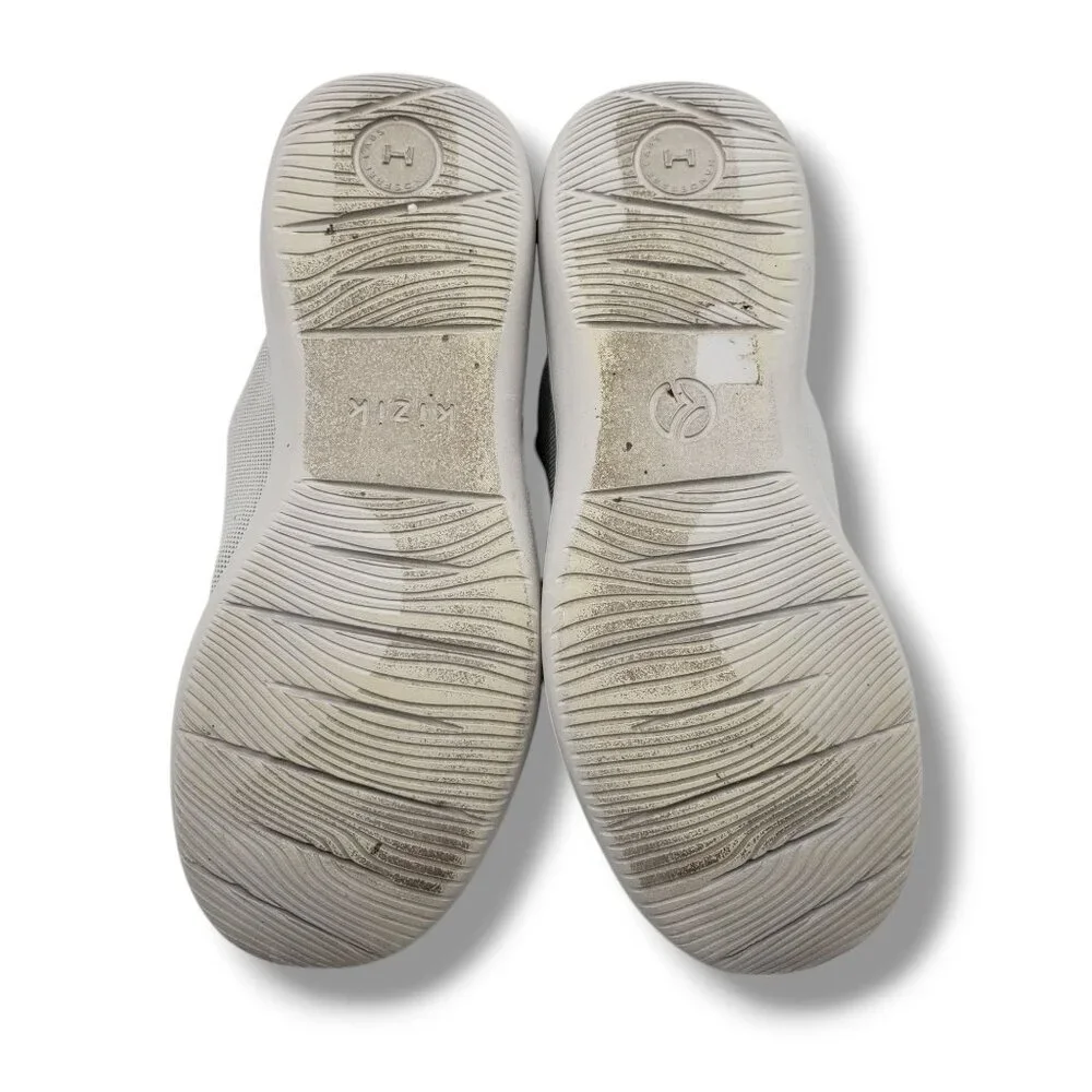 Kizik Madrid Eco Knit Sneakers Womens 9 STAINed‎ Pebble Grey Hands Free